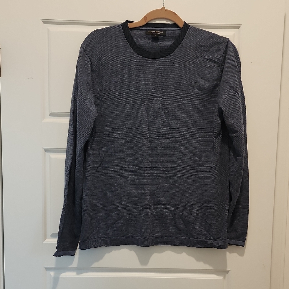 Banana Republic Luxury Blend Women's Navy Blue long sleeve shirt size small